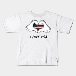 i love usa Kids T-Shirt